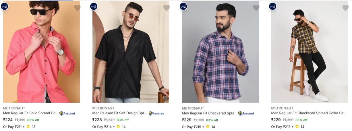 METRONAUT Men's Shirts upto 83% Discount
