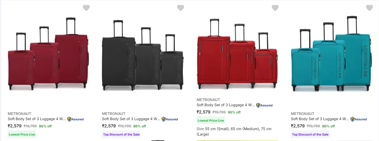 METRONAUT Suitcases upto 86% Discount