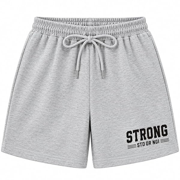 MIKRAM Strong Std Or Ngi Women's Graphic Sweat Shorts,