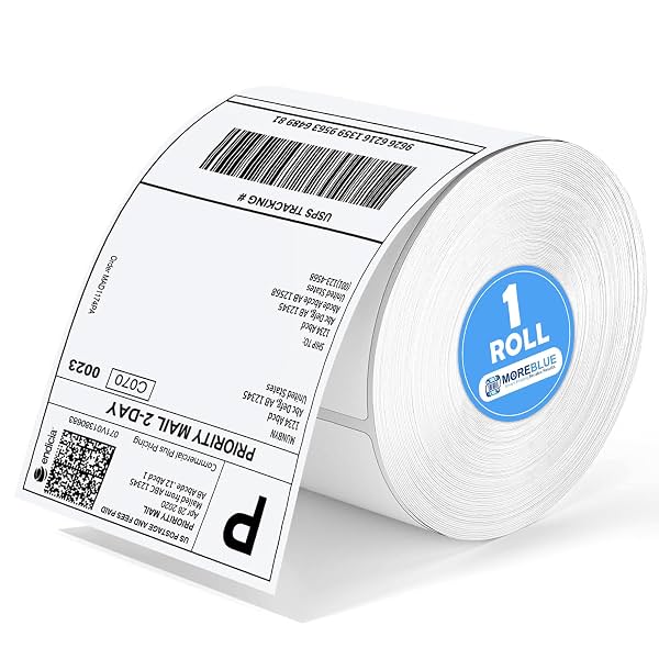 MOREBLUE® 4x6 Direct Thermal Label 70gsm (400 Labels Roll)
