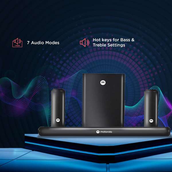 MOTOROLA AmphisoundX Vibe Dolby Digital 500 W Bluetooth Soundbar (Black, 5.1 Channel)