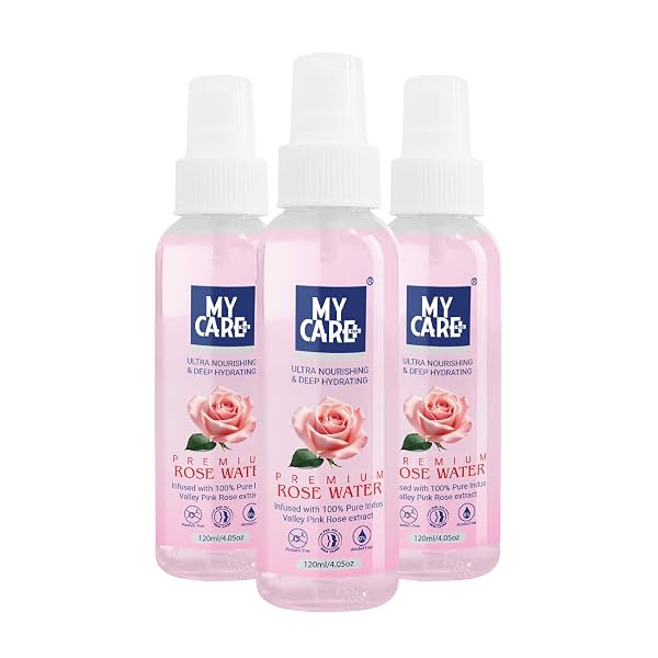 MY CARE PLUS Premium Rose Water Face Toner 120 ml Pack of 3