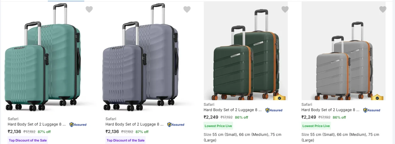 Magnum by Safari Suitcases (po2) Starting @ ₹2136