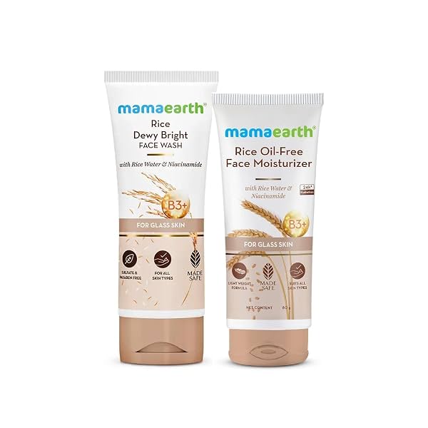 Mamaearth Korean Glass Skin Combo | Rice Face Wash