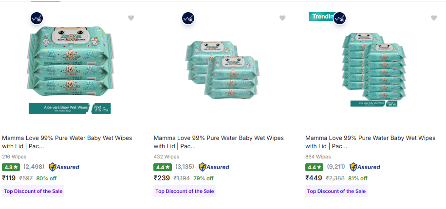 Mamma Love Wipes at minimum 49% Discount