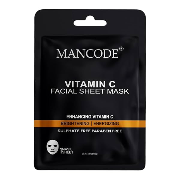 Mancode Vitamin C Facial Sheet Mask 25ml Pack of 3