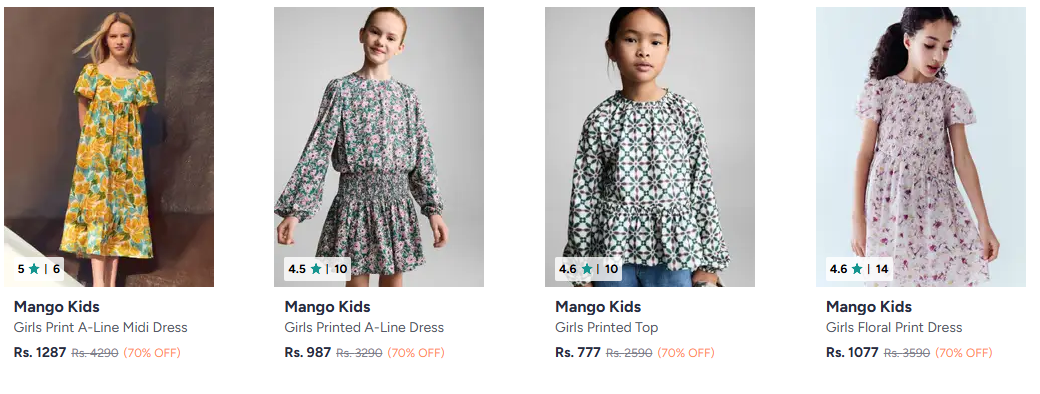 Mango Kids Mango at minimum 60% Discount