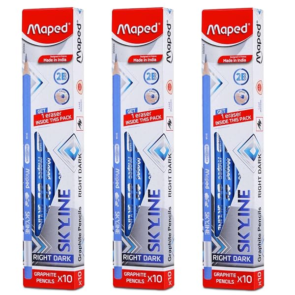 Maped Skyline Pencils with Free Eraser X 3pack