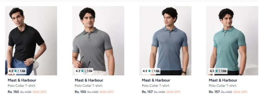 Mast & Harbour Clothings & Apparels at Upto 90% Discount