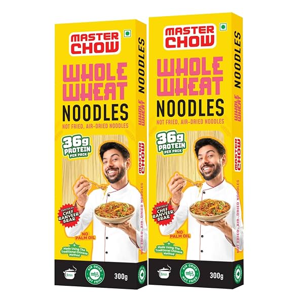 MasterChow Whole Wheat Noodles, 600gms Pack of 2