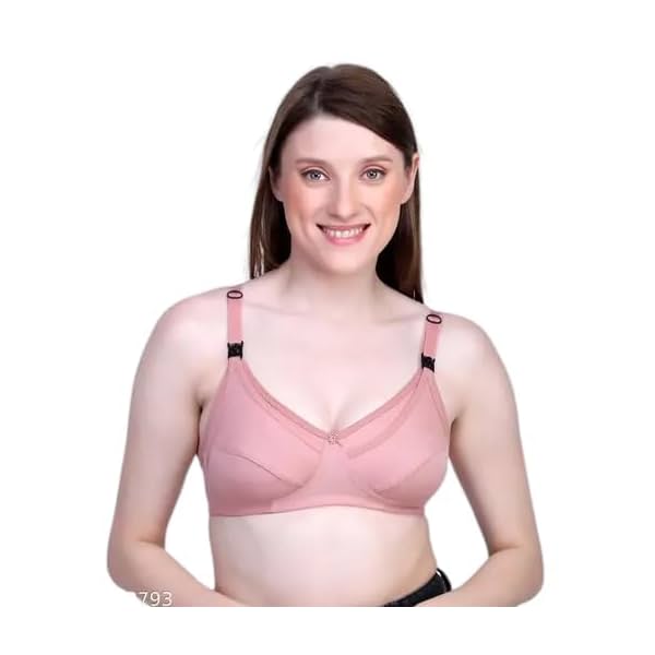Maternity Nursing Bra Cotton for Women Soft Comfortable Feeding Bra with Easy