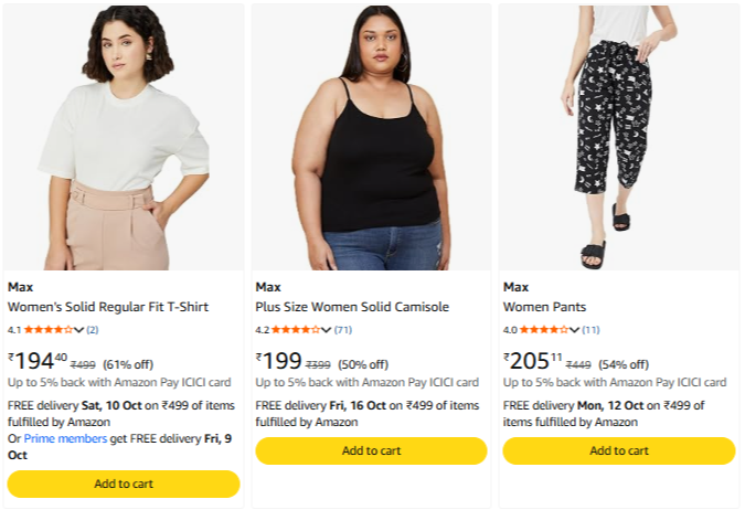 Max at minimum 50% Discount