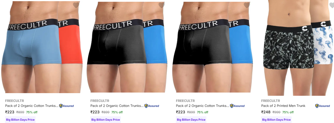 Mens Briefs And Trunks PO2 @ ₹223