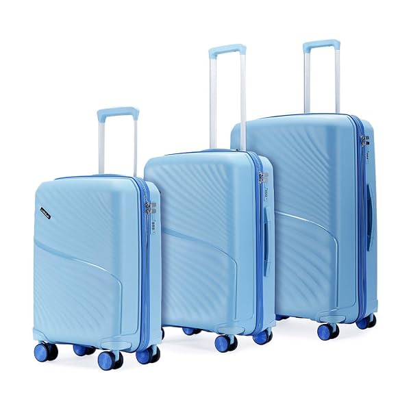 Meridian 3-Piece Polypropylene Hard Suitcase Set