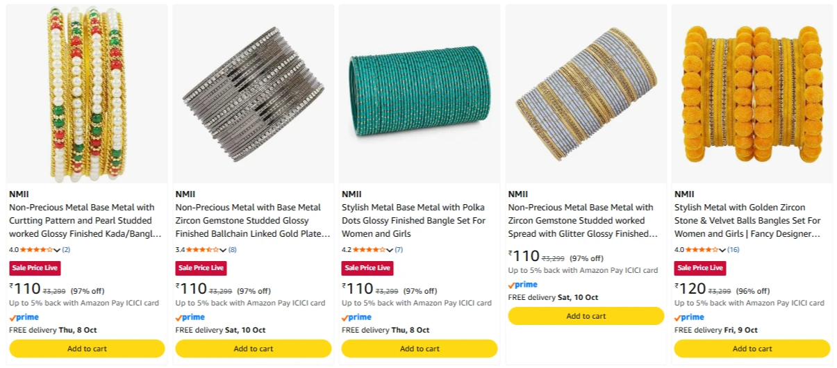 Metal BANGLE upto 97% Discount