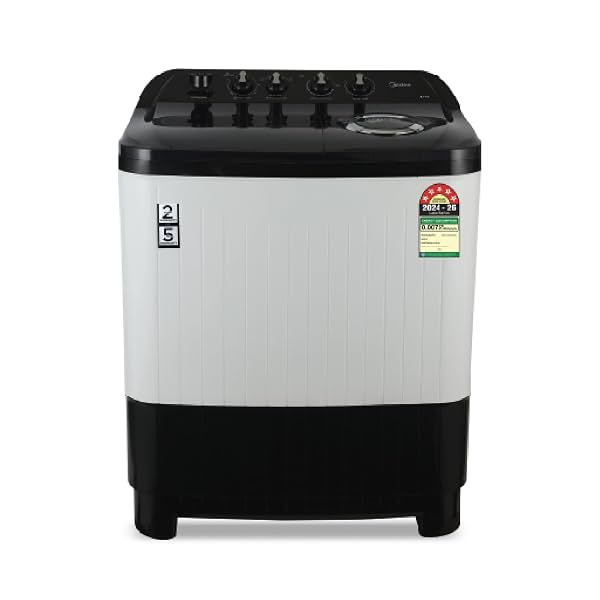 Midea 8kg Semi Automatic Top Load Washing Machine, Dual Wave Pulsator