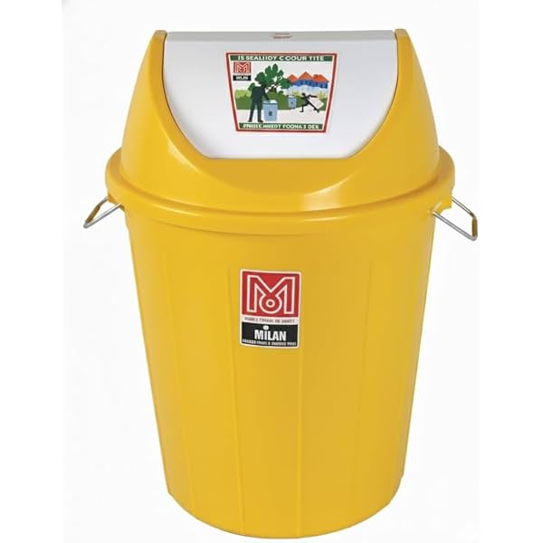 Milan Plastic Swing Lid Garbage Dustbin 60 Litre