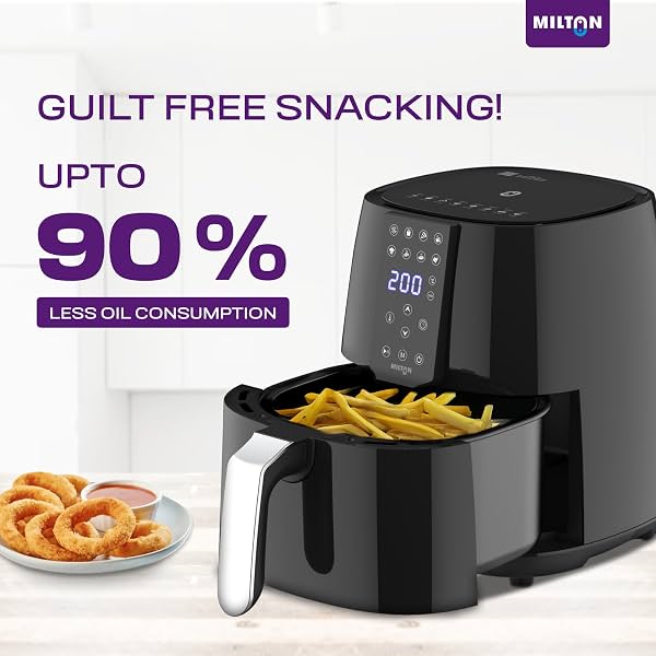 Milton Rapid Digital Air Fryer 4.2L | 1450W | 360° High Speed Air Circulation |
