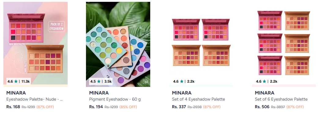 Minara Eyeshadow upto 87% Discount