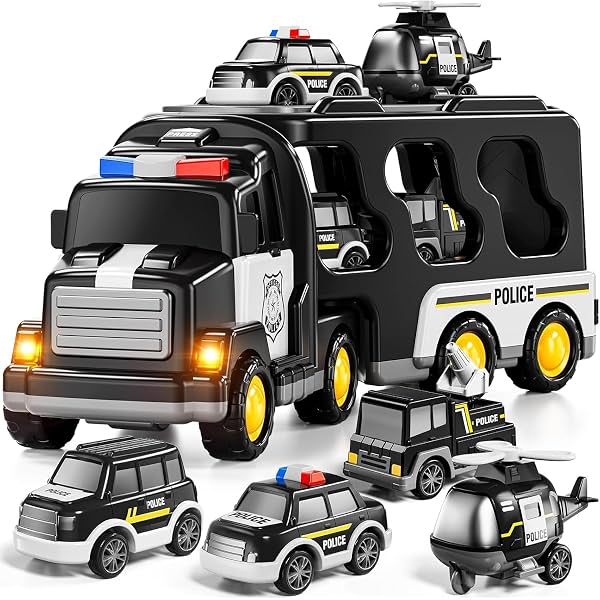 MiniExplorer 5 in 1 Police Trucks Boy Toys