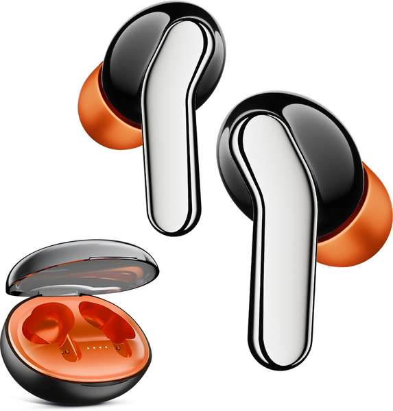 Mivi Duopods I6, 55Hrs PT, HD Call, Fast Charging, 3D Sound, 9EQ Modes App Supp, IPX4 Bluetooth Headset (Black, True Wir