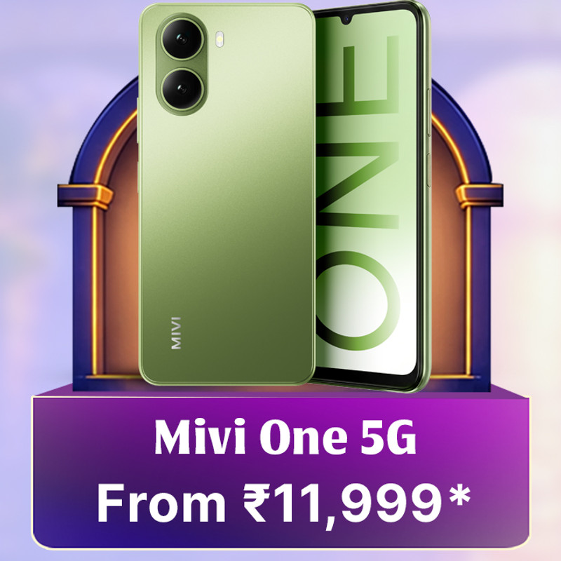 Mivi One 5G (128 GB) (4 GB RAM) @ ₹11,999 on Flipkart's Big Billion Days Sale.