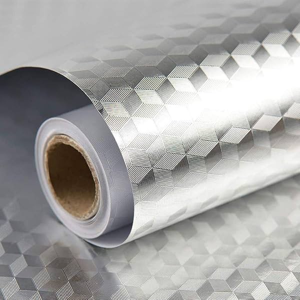 NAREVAL Silver Hexa Wallpaper for Walls and Furniture of The Living, Bedroom