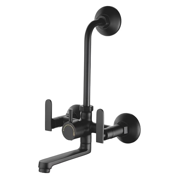 NEW WARE® Matte Black Wall Mounted Bathroom Faucet