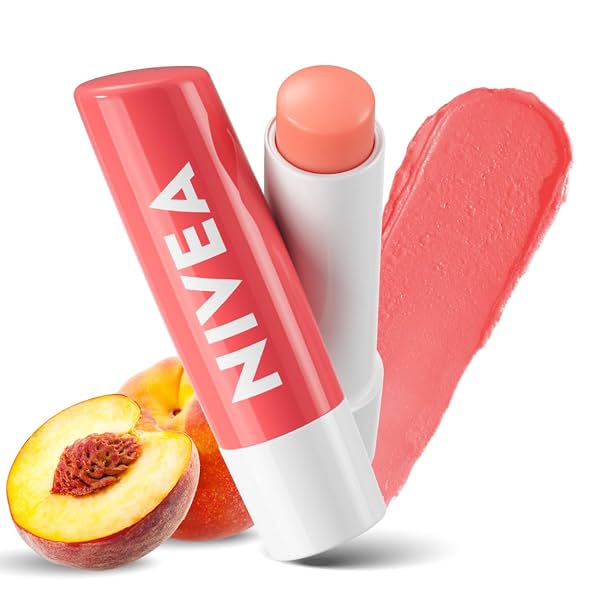 NIVEA Lip Balm, Fruity Peach Shine,4.8 g (Pack of 1)