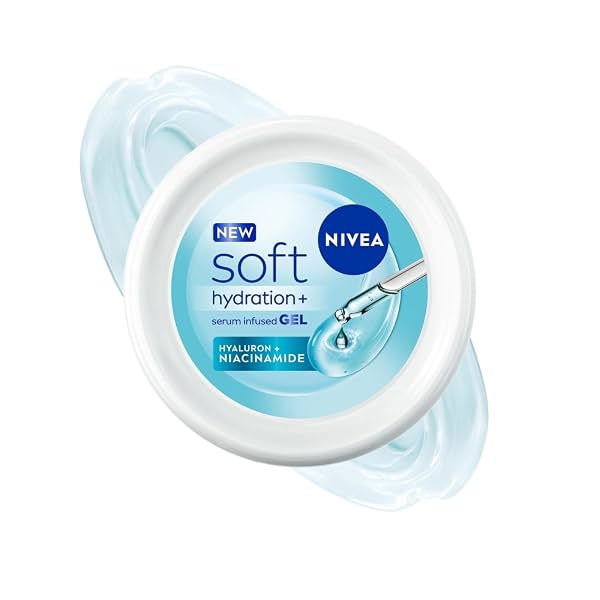 NIVEA Soft Hydration+ Serum Infused Gel Moisturizer for Plump & Bouncy Skin