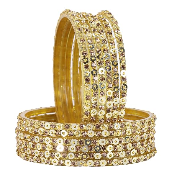 NMII Stylish Glass Bangles Set of 12