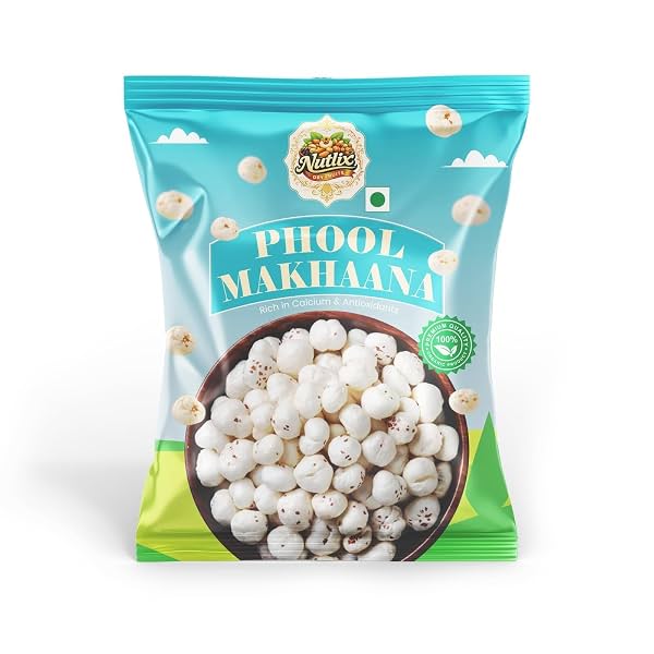 NUTLIX Premium Phool Makhana (Fox Nuts) 1KG |