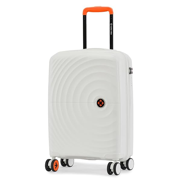 Nasher Miles Seattle 20-inch Small Hard-Sided Cabin Trolley Bag, White