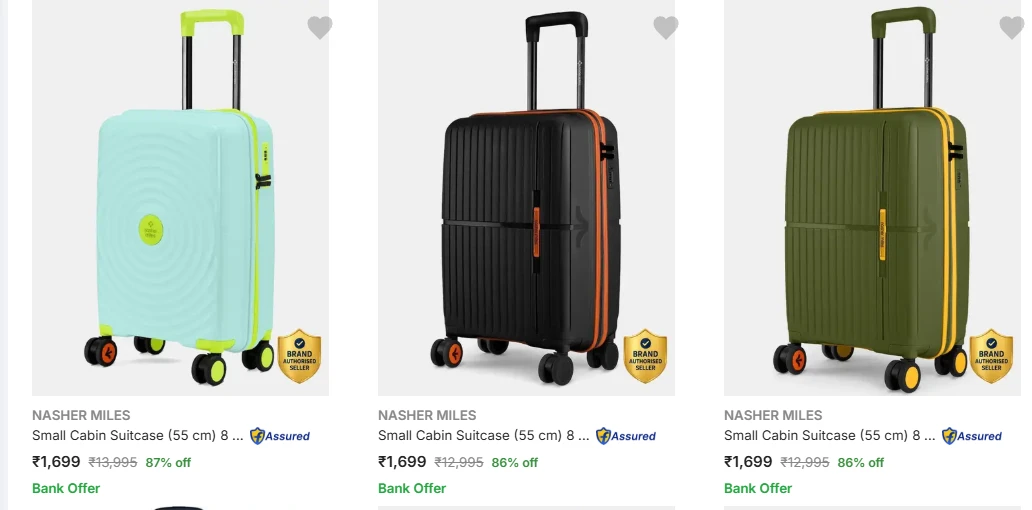 Nasher Miles Suitcases upto 87% Discount