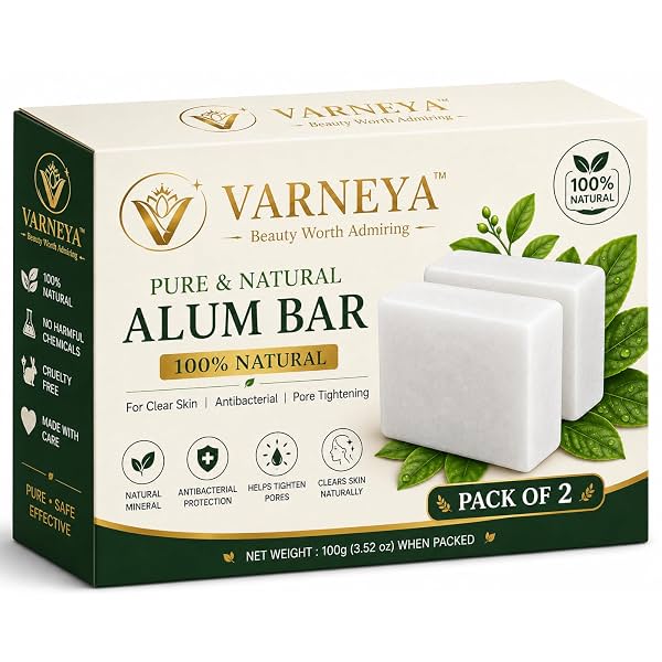 Naturals Pure Alum Bar 100g Potash Fitkari Crystal