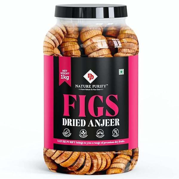 Nature Purify Premium Dried Figs | 1 kg | Dried Anjeer | Rich Source Of Fiber | Healthy Snack | Ideal for Festive Giftin