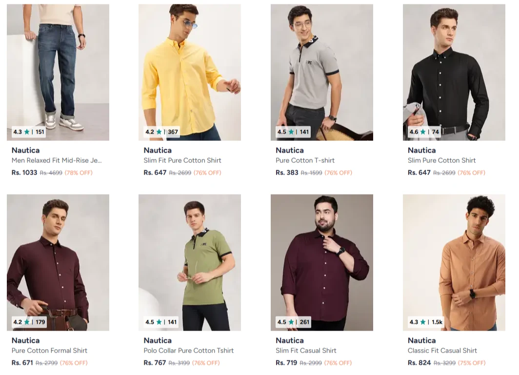 Nautica Men's Clothing up to 78% Discount