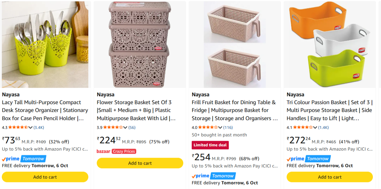 Nayasa at minimum 35% Discount
