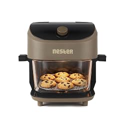 Nester Home Cook Glass Air Fryer 6.2 Ltr with 6mm Borosilicate Glass bowl