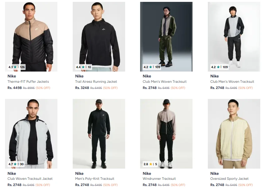 Nike Clothing up to 50% Discount