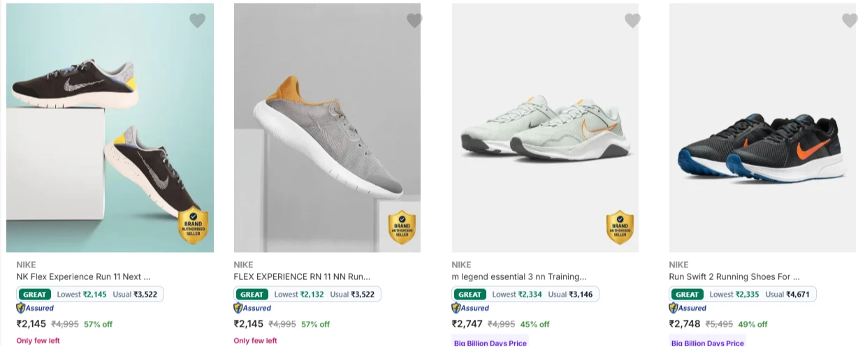 Nike Men's Shoes at minimum 57% Discount