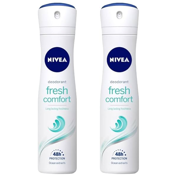 Nivea Female Deodorant Spray, Fresh Comfort, Long Lasting Freshness & 48H Protection, 150Ml (Pack Of 2)