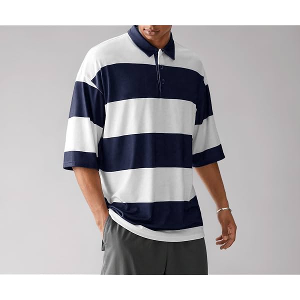 Noble Monk Men's Loose Fit Half Sleeve Cotton Blend T-Shirt Casual Loose T-Shirt