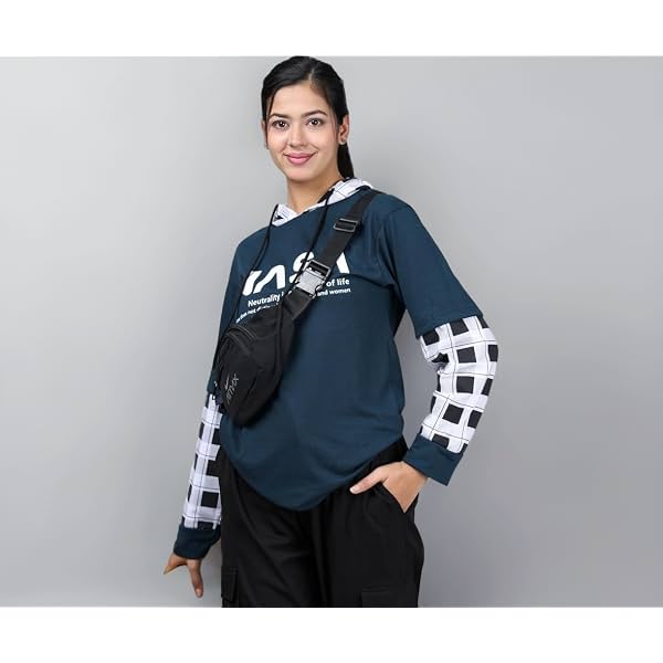 Noble Monk Women Cotton Blend Casual Fit Stylish Printed T-Shirt | Full Sleeve