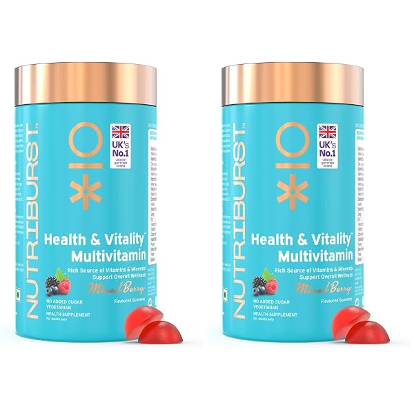 Nutriburst Health & Vitality Gummies 60 Gummy * pack of 2