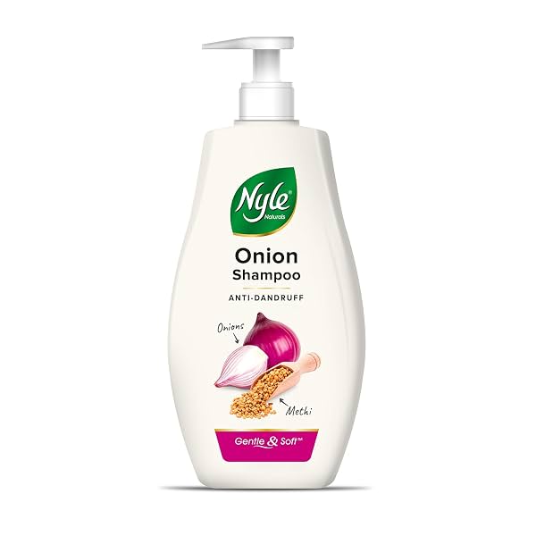 Nyle Naturals Onion Anti-Dandruff Shampoo, With Onion and Fenugreek