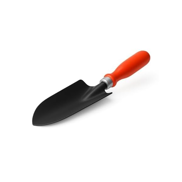 Ocean Mart Garden Trowel - 1 PC (Red Handle, Metal Blade)