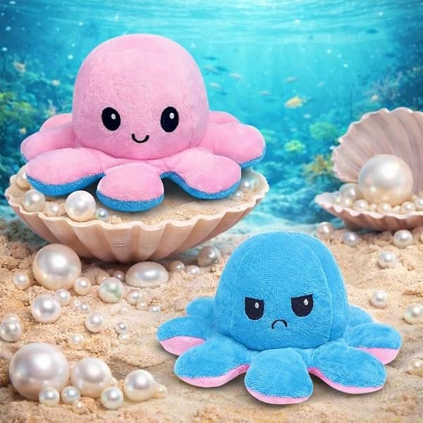 Octopus Plushie Reversible Soft Toys for Kids