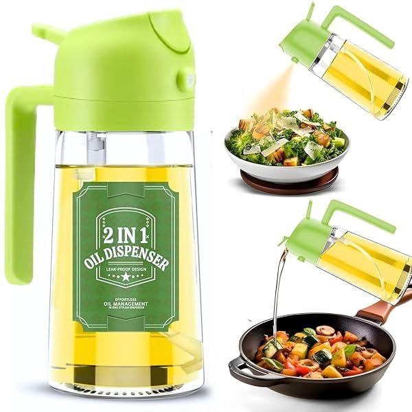 Oil Spray Bottle 500 ml Kitchen Cooking Dispenser with Pouring Spout