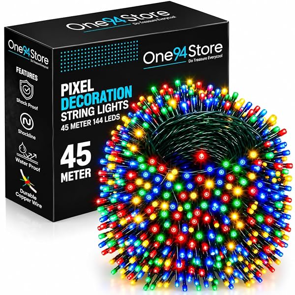 One94Store Multicolor Rice Decorative String Lights (45 m)
